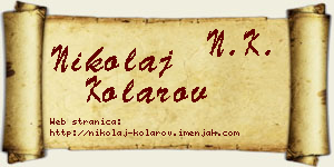 Nikolaj Kolarov vizit kartica
